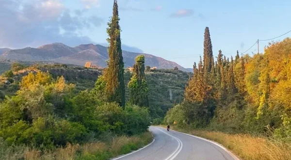 On the road to Mt. Taygetos